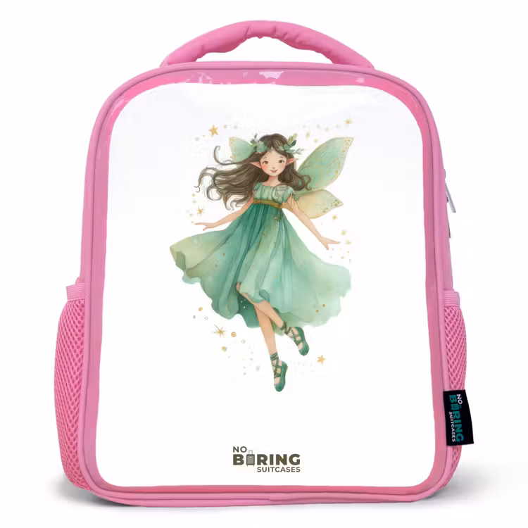 Kinderrucksack - Rosa - Zwevende groene elf — 1