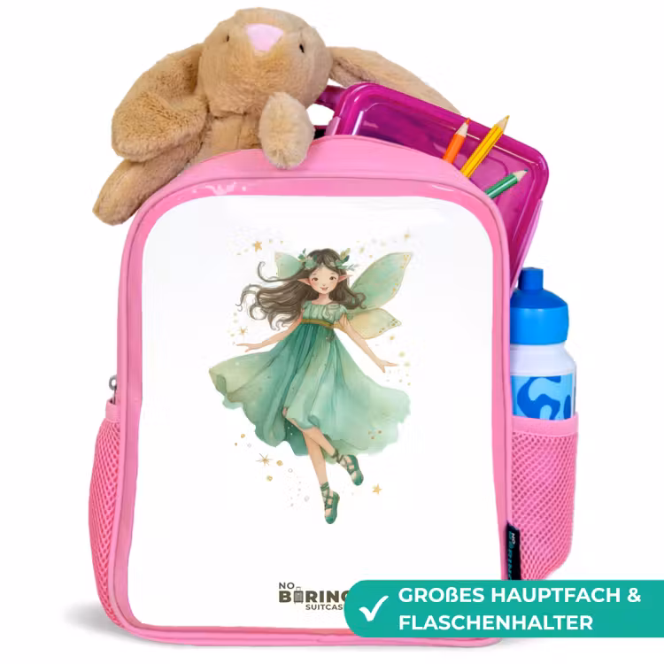 Kinderrucksack - Rosa - Zwevende groene elf — 3
