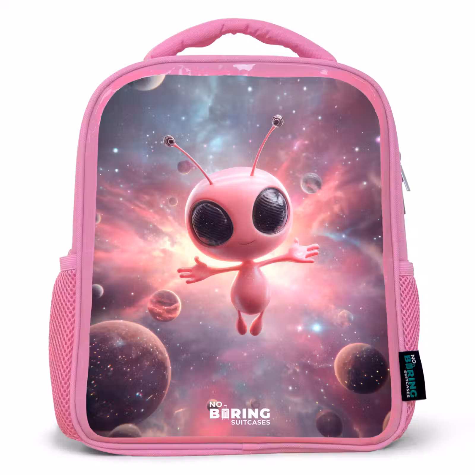 Kinderrucksack - Rosa - Roze Alien in Sterrennevel — 1