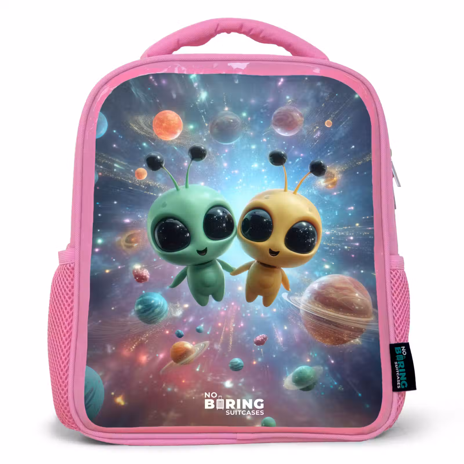 Kinderrucksack - Rosa - Vrolijke buitenaardse vrienden — 1