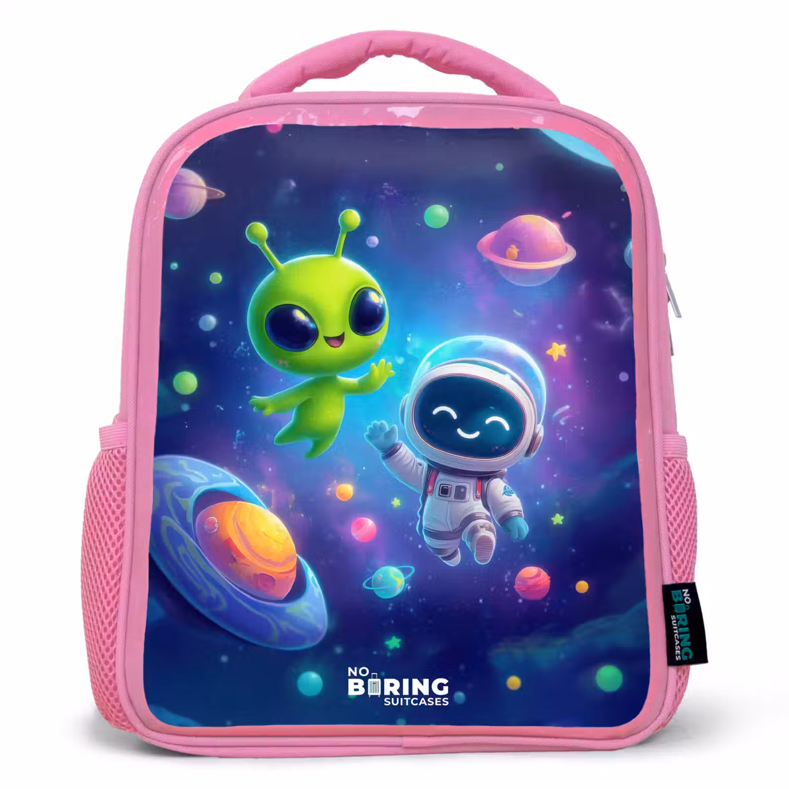 Kinderrucksack - Rosa - Vrolijke Ontmoeting in de Ruimte — 1