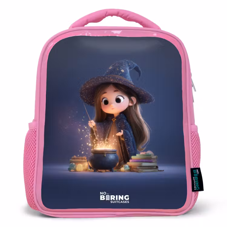 Kinderrucksack - Rosa - Betoverend meisje met ketel — 1