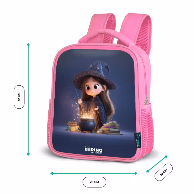 Kinderrucksack - Rosa - Betoverend meisje met ketel — 2