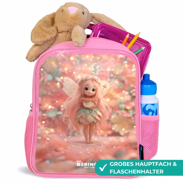Kinderrucksack - Rosa - Bloemenfee in roze sprookjeswereld — 3