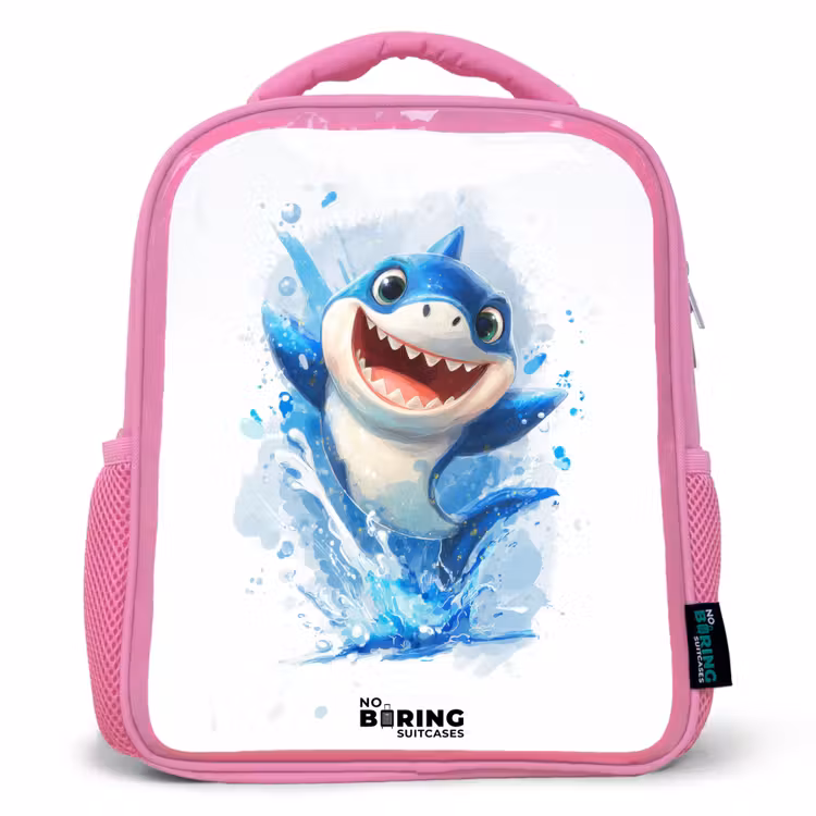 Kinderrucksack - Rosa - Haai - Tanden - Water — 1