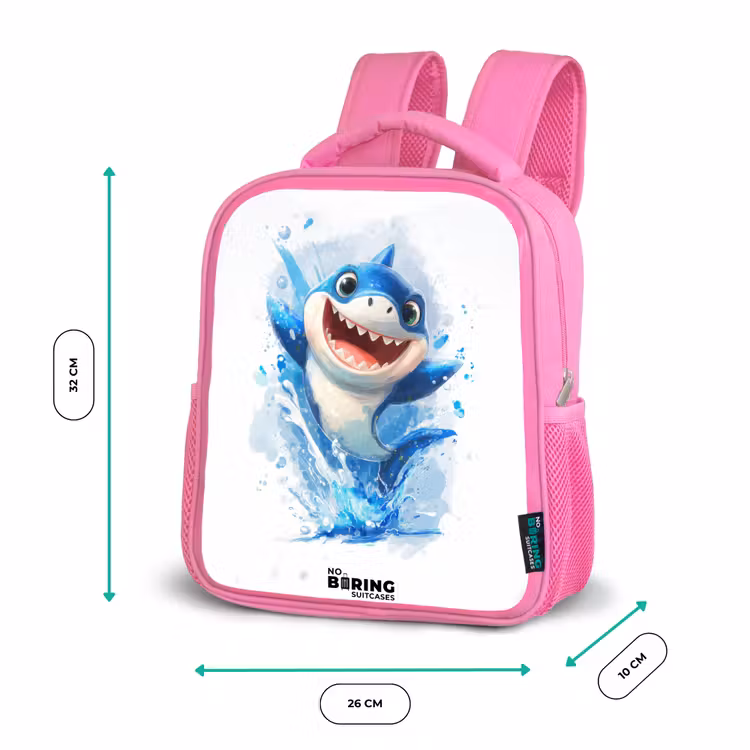 Kinderrucksack - Rosa - Haai - Tanden - Water — 2