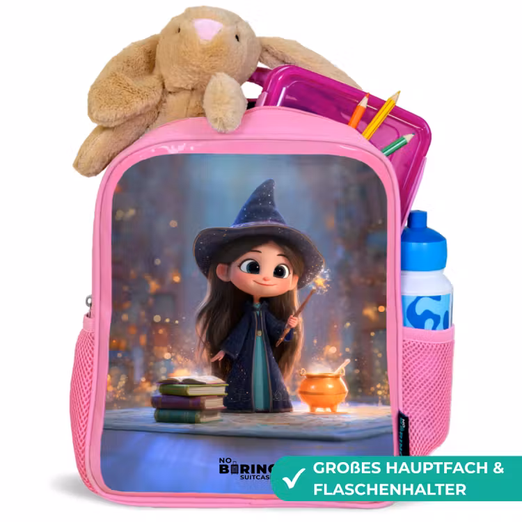 Kinderrucksack - Rosa - Kleine tovernares in bibliotheek — 3