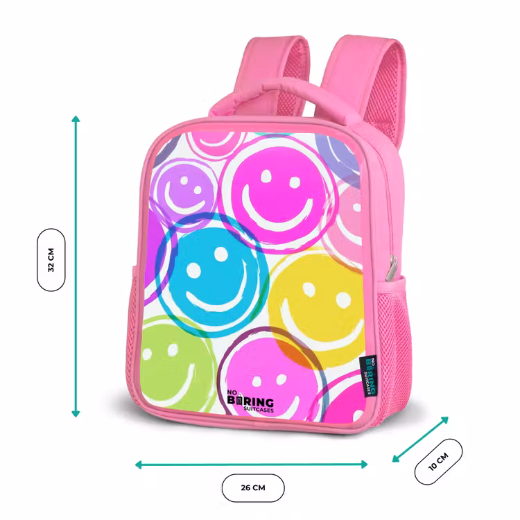 Kinderrucksack - Rosa - Kleurrijke glimlachexplosie — 2