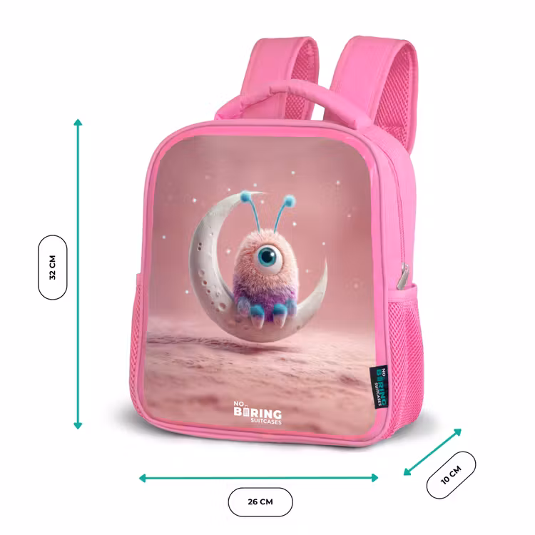 Kinderrucksack - Rosa - Maanwip met Pluizig Wezentje — 2