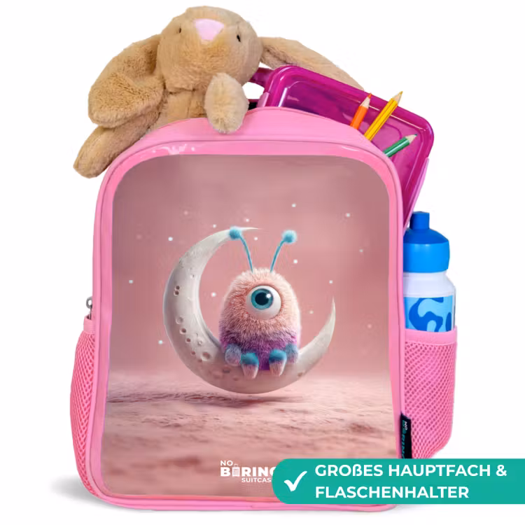 Kinderrucksack - Rosa - Maanwip met Pluizig Wezentje — 3