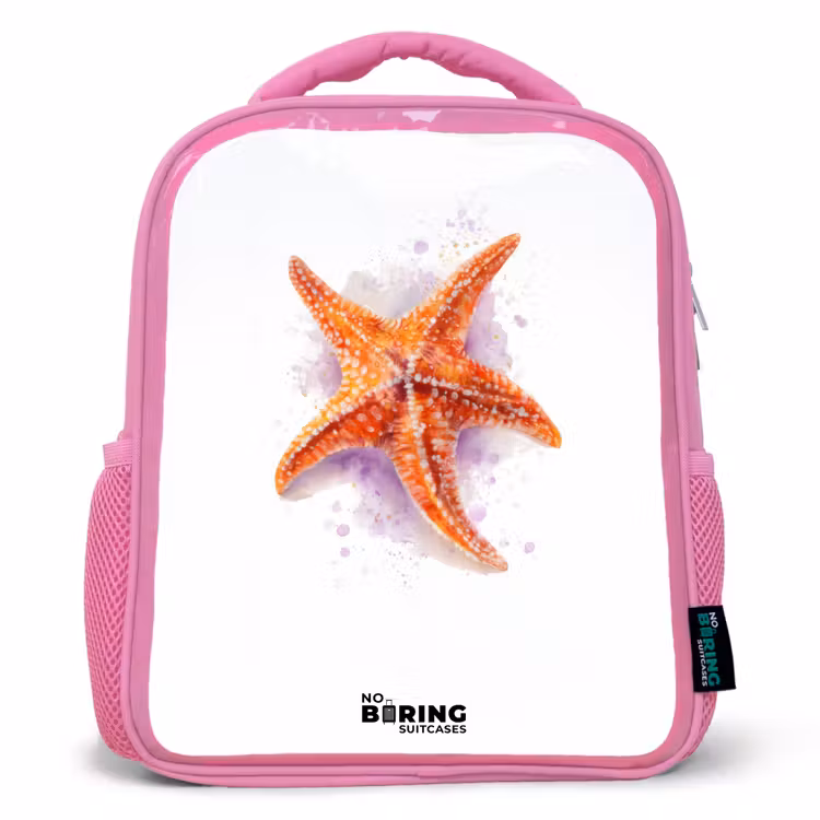 Kinderrucksack - Rosa - Oranje Zeester Illustratie — 1
