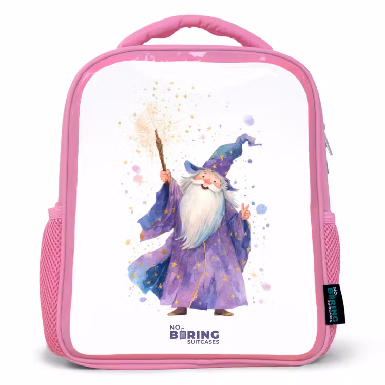 Kinderrucksack - Rosa - Oude tovenaar met staf — 1