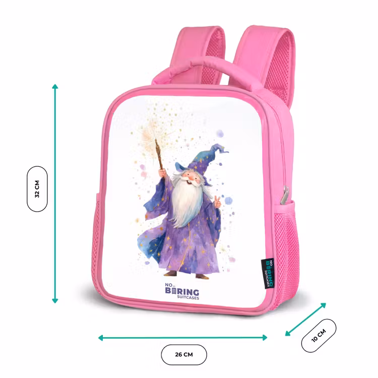Kinderrucksack - Rosa - Oude tovenaar met staf — 2