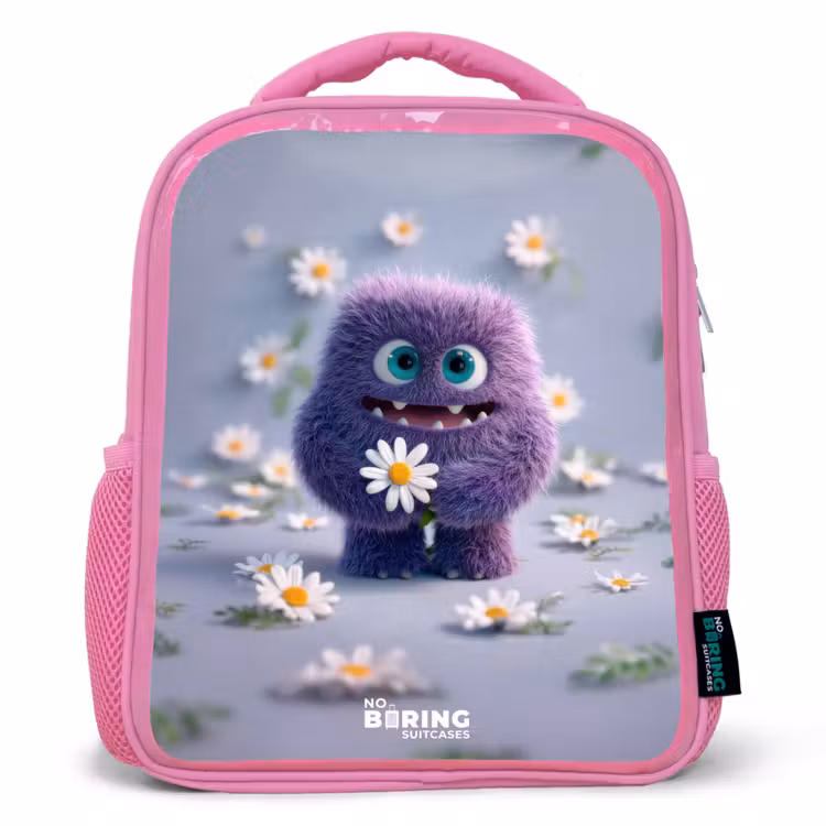 Kinderrucksack - Rosa - Paars Pluizig Vriendje met Madelief — 1