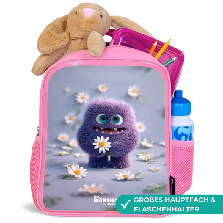 Kinderrucksack - Rosa - Paars Pluizig Vriendje met Madelief — 3