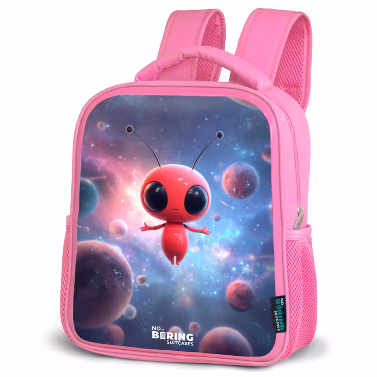 Kinderrucksack - Rosa - Rood Ruimtewezen in Kosmische Dans — 4