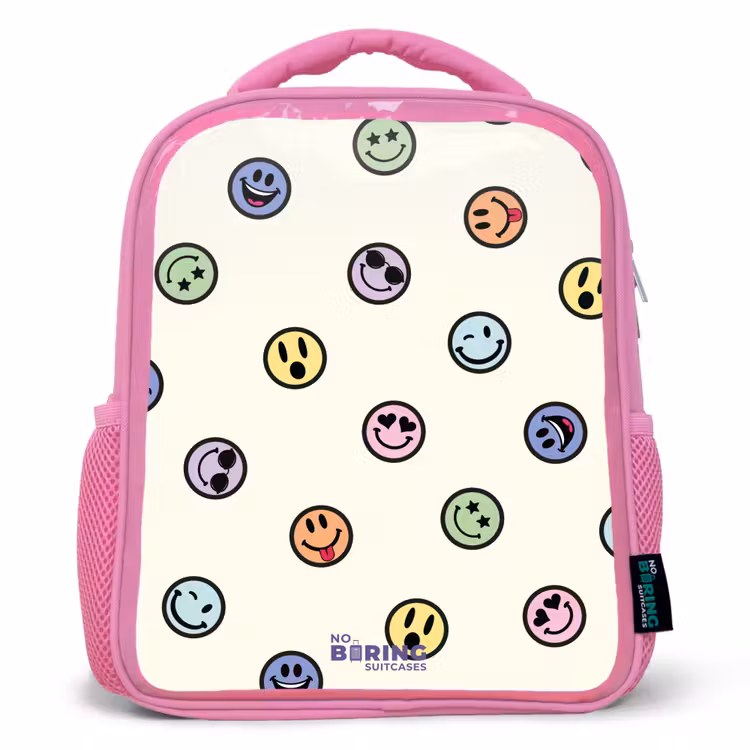 Kinderrucksack - Rosa - Speelse smiley-mix — 1