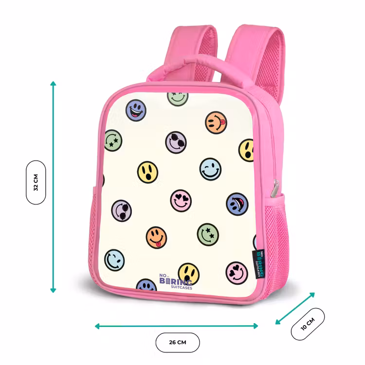 Kinderrucksack - Rosa - Speelse smiley-mix — 2