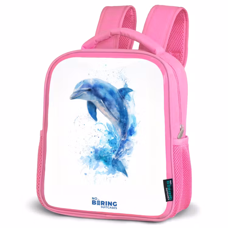 Kinderrucksack - Rosa - Springende blauwe dolfijn — 4