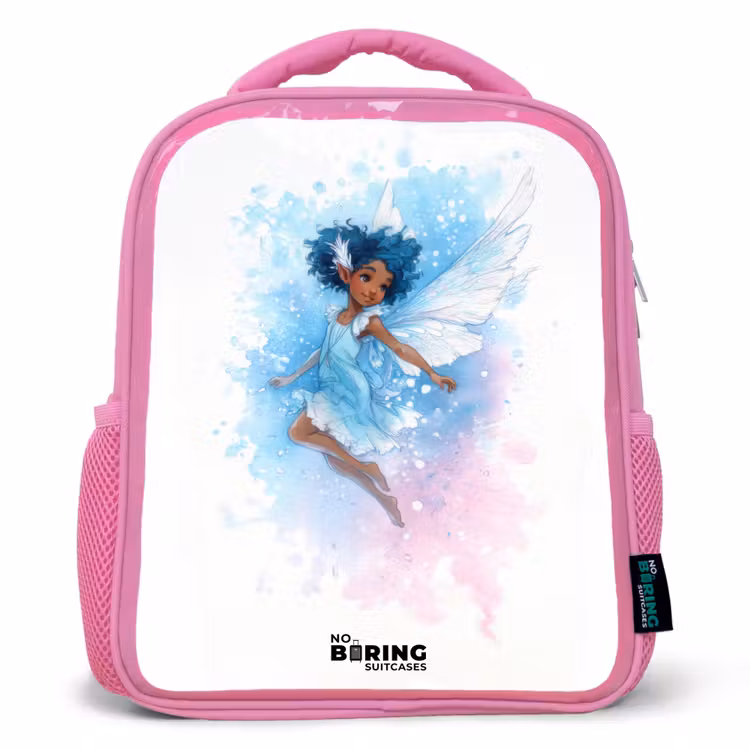 Kinderrucksack - Rosa - Vliegende fee in blauwe tinten — 1