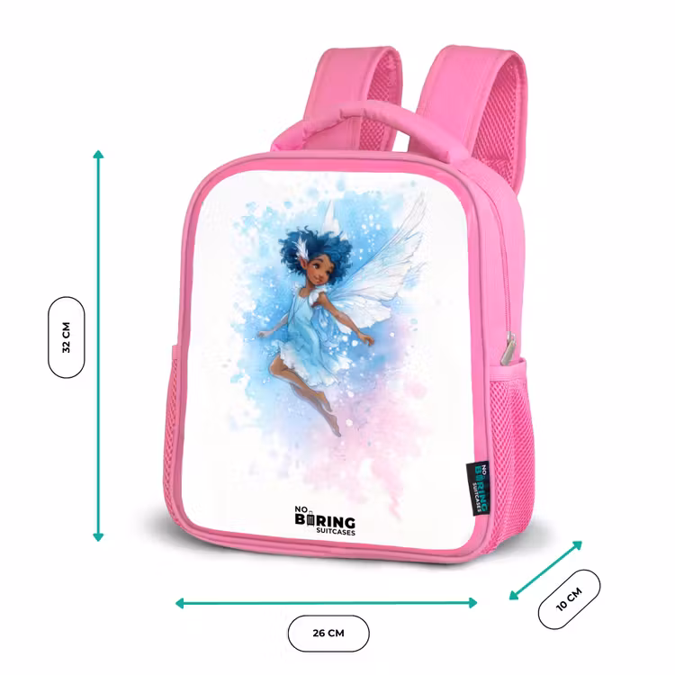 Kinderrucksack - Rosa - Vliegende fee in blauwe tinten — 2