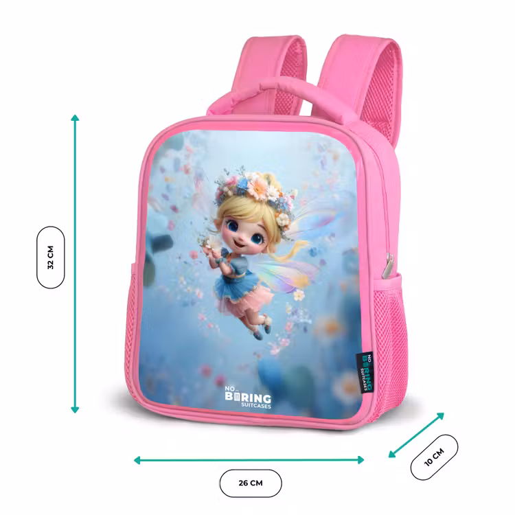 Kinderrucksack - Rosa - Vlinderfee in Bloemenlucht — 2