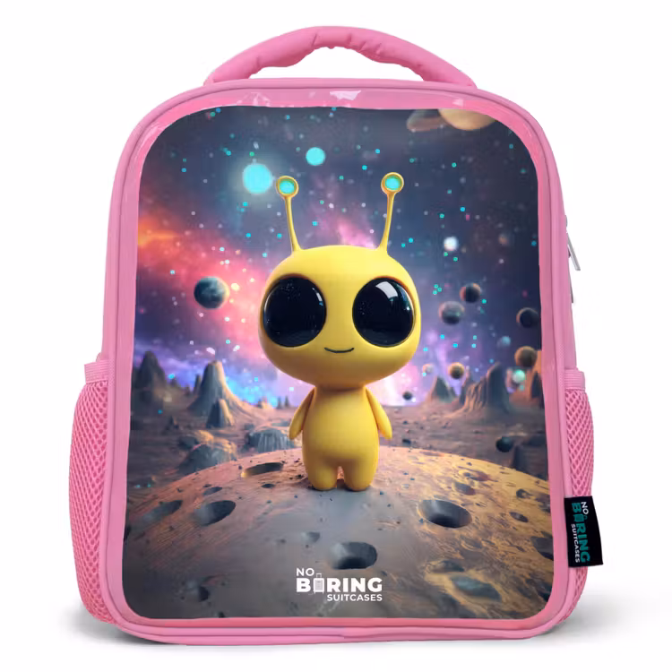 Kinderrucksack - Rosa - Vrolijk buitenaards wezentje — 1