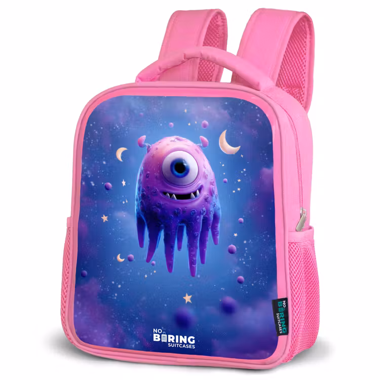 Kinderrucksack - Rosa - Vrolijk paarsoog in de ruimte — 4