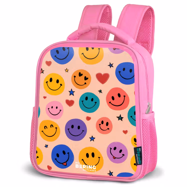 Kinderrucksack - Rosa - Vrolijk Smiley-patroon — 4