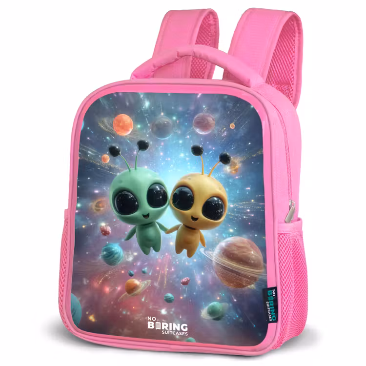Kinderrucksack - Rosa - Vrolijke buitenaardse vrienden — 4