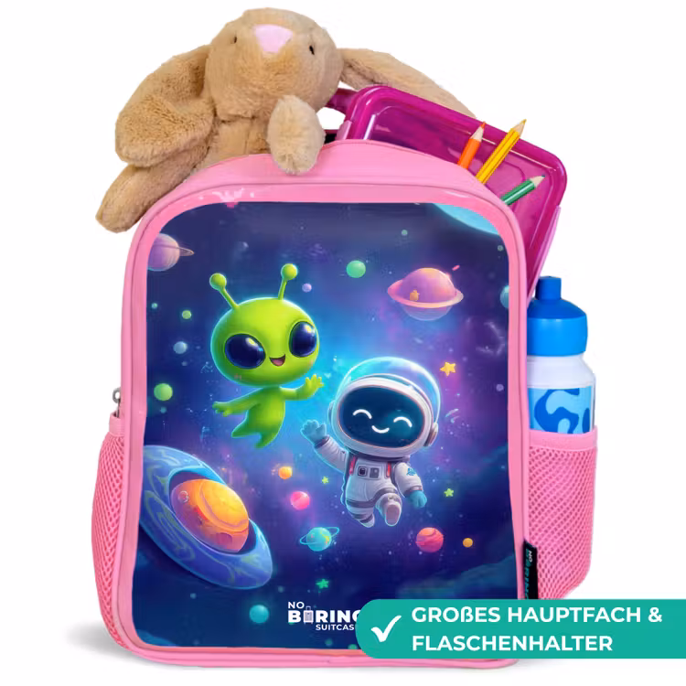 Kinderrucksack - Rosa - Vrolijke Ontmoeting in de Ruimte — 3
