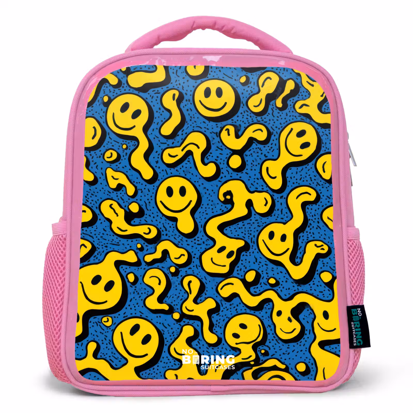 Kinderrucksack - Rosa - Smiley - Blauw - Geel — 1