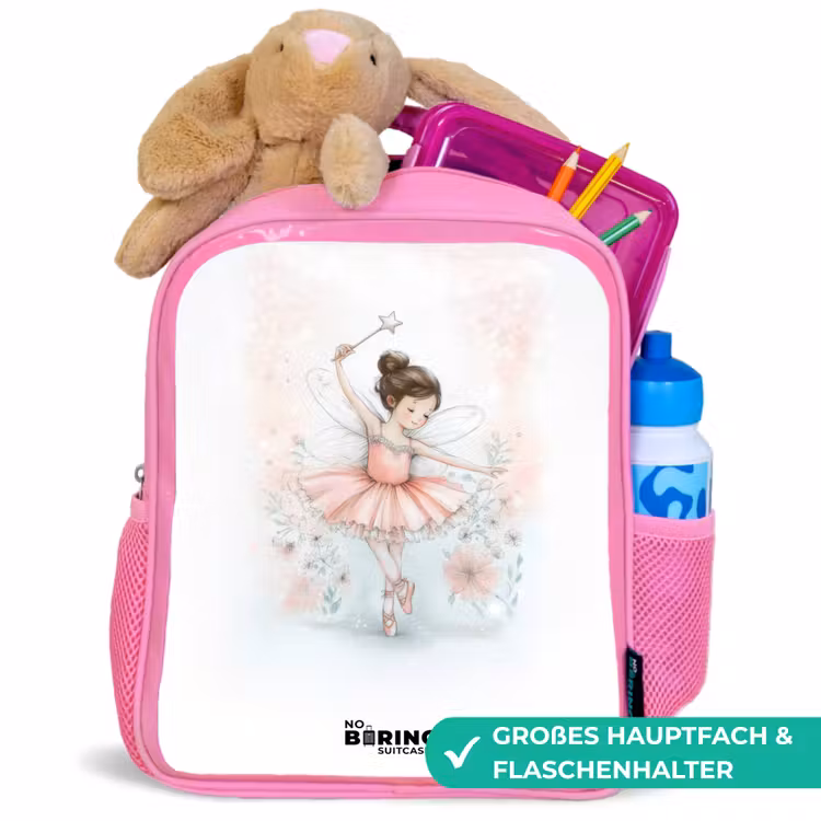 Kinderrucksack - Rosa - Ballerina - Elf - Fee — 3