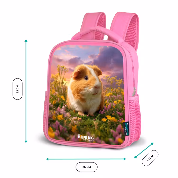 Kinderrucksack - Rosa - Cavia - Natuur - Dier — 2