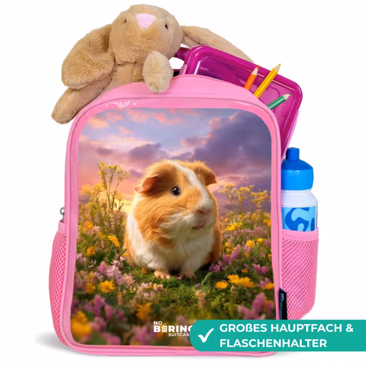 Kinderrucksack - Rosa - Cavia - Natuur - Dier — 3