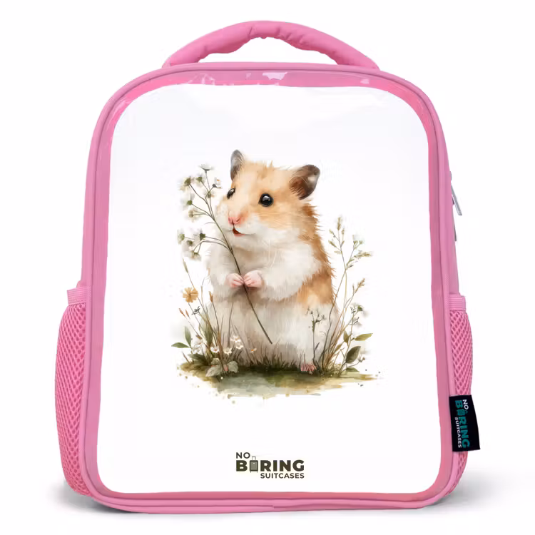Kinderrucksack - Rosa - Dier - Natuur - Hamster — 1