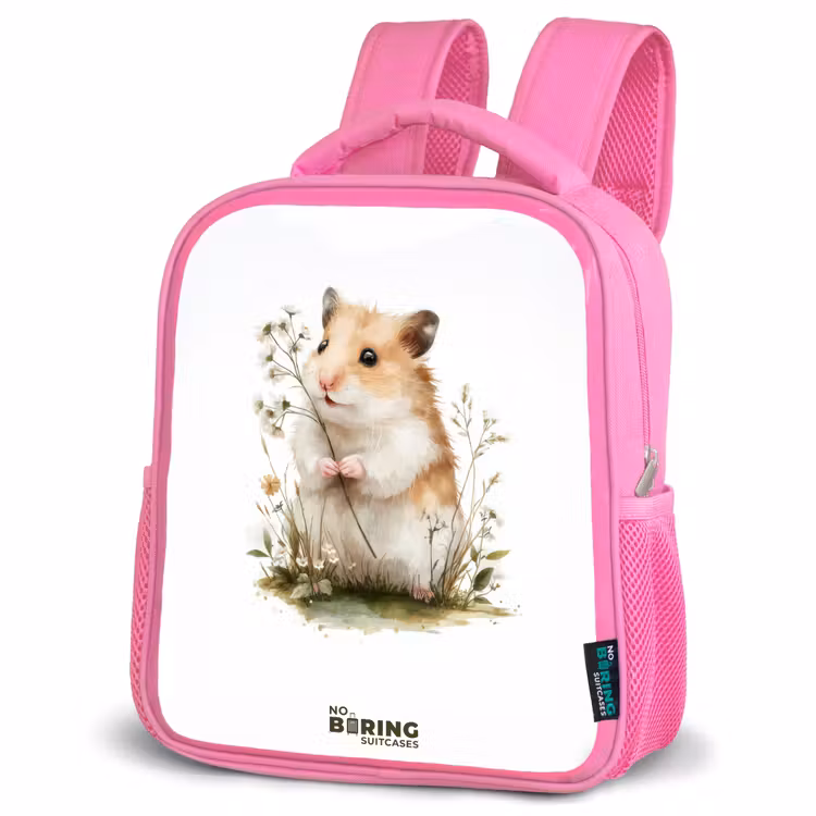 Kinderrucksack - Rosa - Dier - Natuur - Hamster — 4
