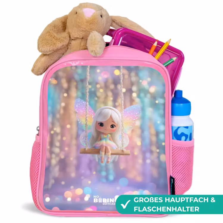 Kinderrucksack - Rosa - Fee - Elf - Regenboog — 3