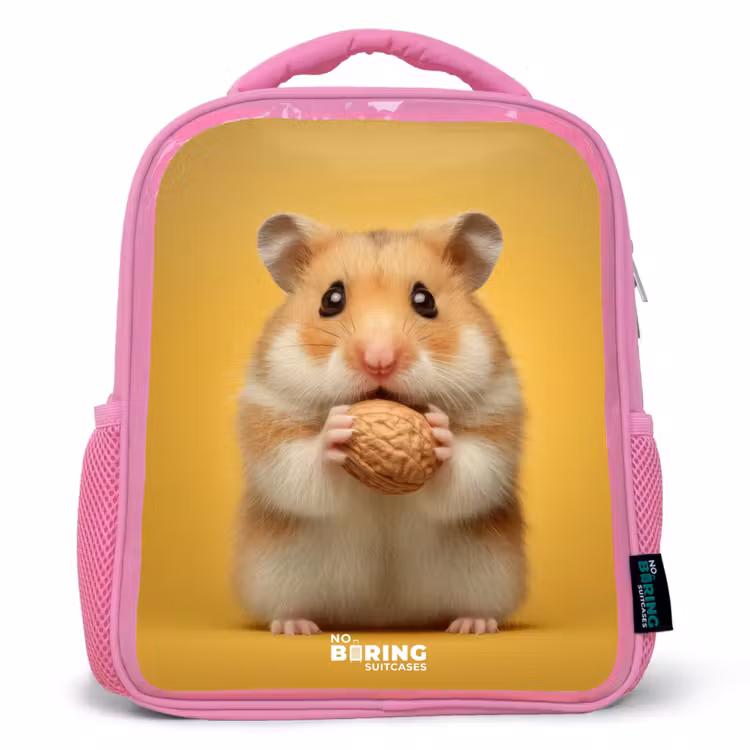 Kinderrucksack - Rosa - Hamster - Walnoot - Dier — 1
