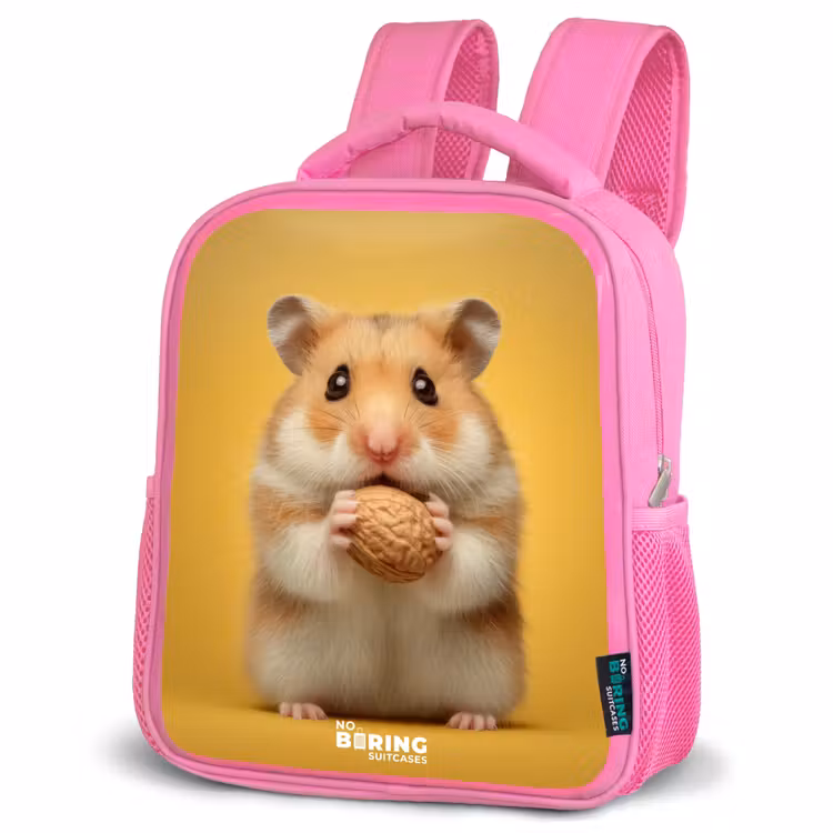 Kinderrucksack - Rosa - Hamster - Walnoot - Dier — 4