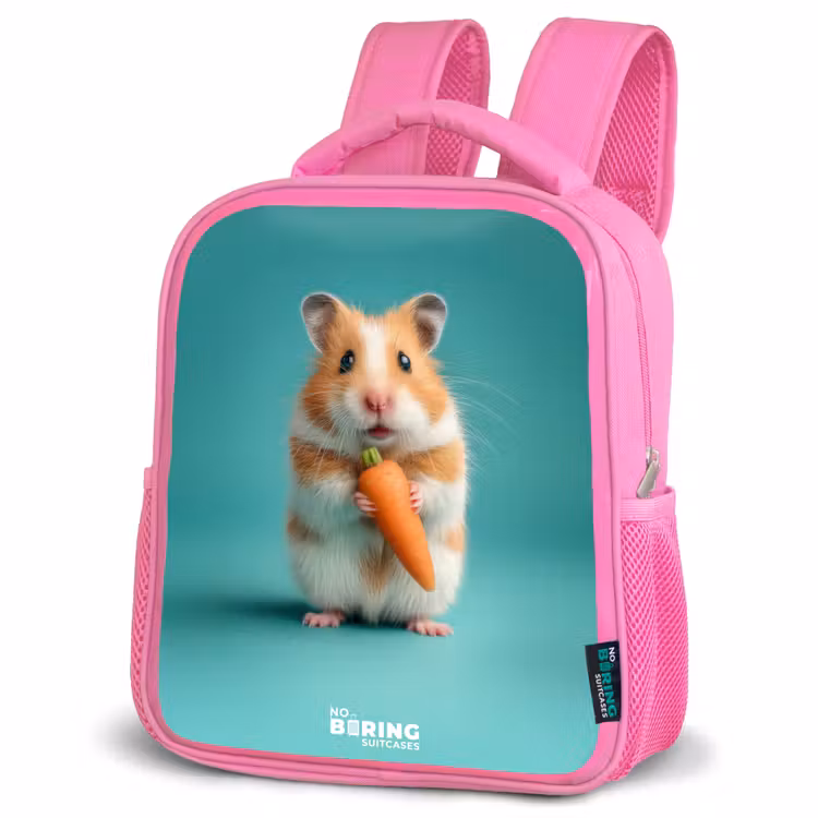 Kinderrucksack - Rosa - Hamster - Wortel - Dier — 4