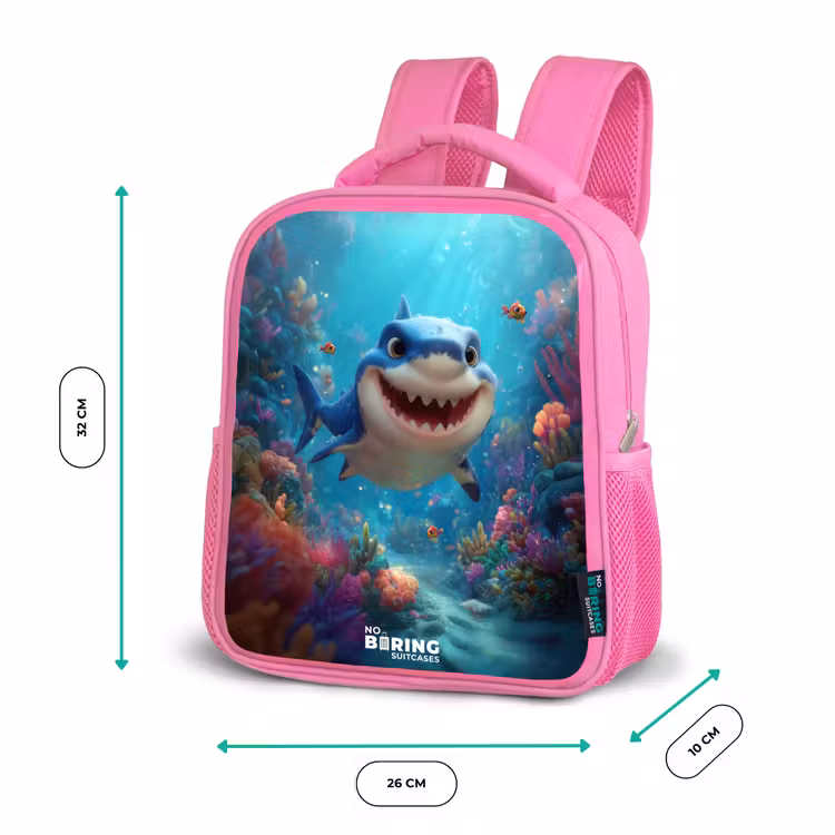 Kinderrucksack - Rosa - Rif - Koraal - Haai - Dier — 2