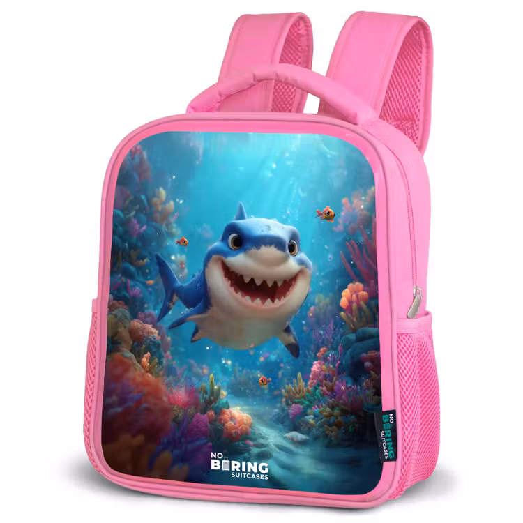 Kinderrucksack - Rosa - Rif - Koraal - Haai - Dier — 4