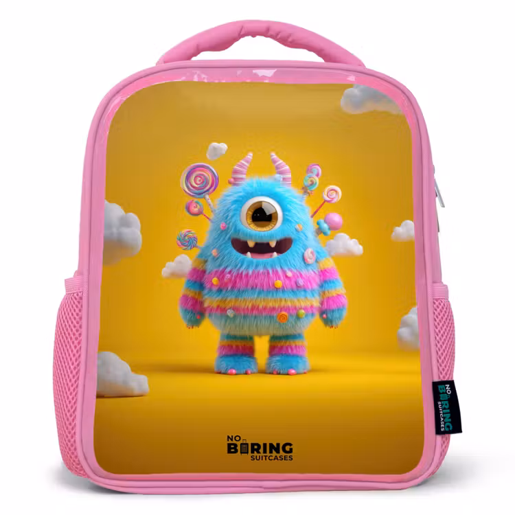 Kinderrucksack - Rosa - Snoep - Monster - Regenboog — 1