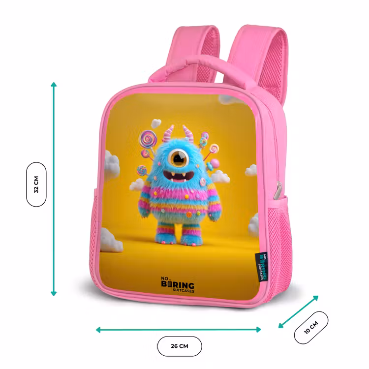 Kinderrucksack - Rosa - Snoep - Monster - Regenboog — 2