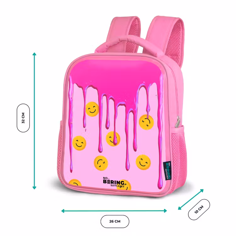 Kinderrucksack - Rosa - Verf - Smiley - Roze — 2