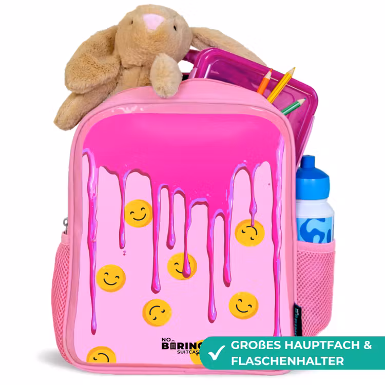 Kinderrucksack - Rosa - Verf - Smiley - Roze — 3