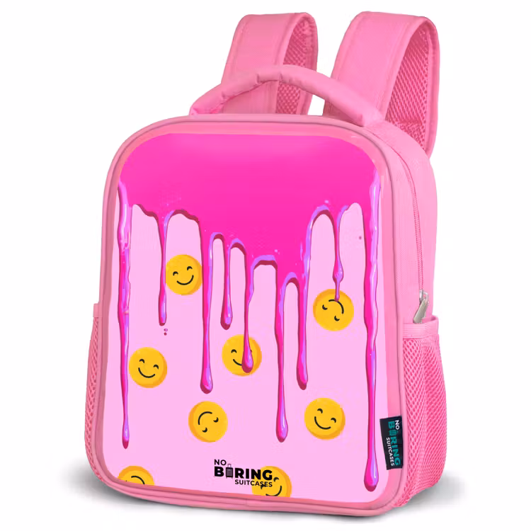 Kinderrucksack - Rosa - Verf - Smiley - Roze — 4