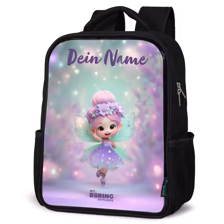Kinderrucksack mit Namen - Schwarz - Elf - Magie — 4