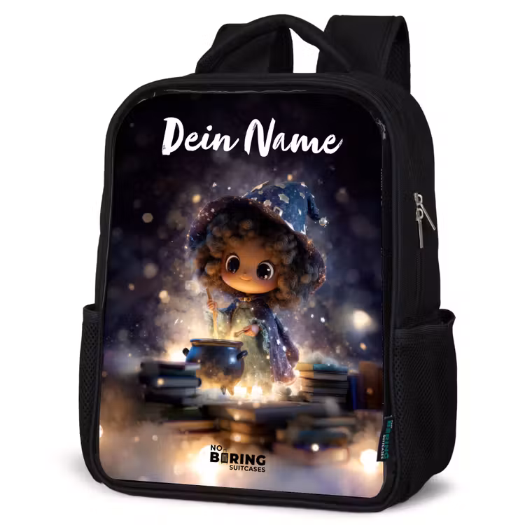 Kinderrucksack mit Namen - Schwarz - Magische Nacht der Magie — 4